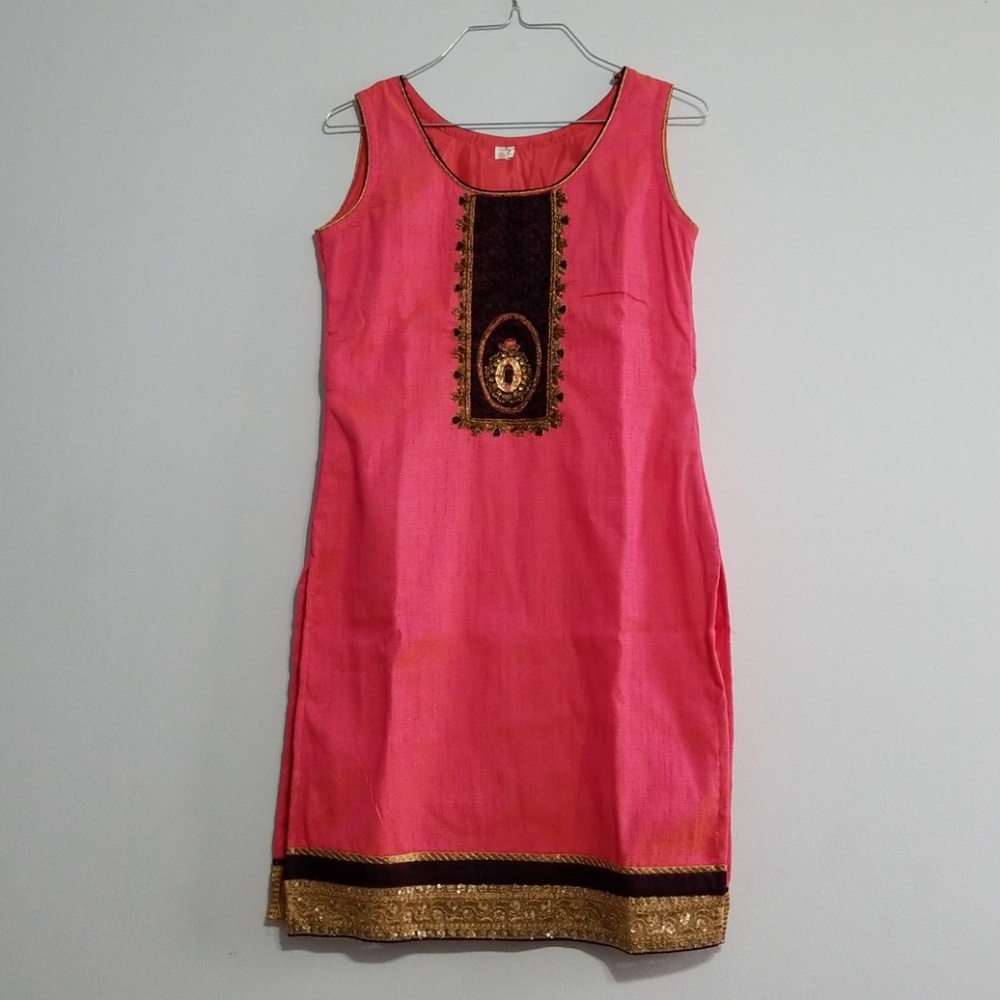 Pink and purple patiyala dress